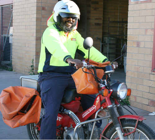 POSTIE NEEDED: Relief postie Roland Lea says riding his bike and experiencing the outdoors is the best part of being a postie in Emerald. ig-150710- 007 POSTIE NEEDED: Relief postie Roland Lea says riding his bike and experiencing the outdoors is the best part of being a postie in Emerald. ig-150710- 007